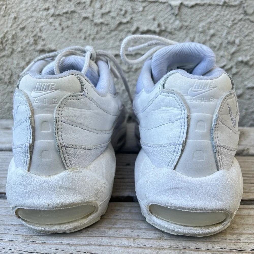 Nike Shoes Men Size 6.5Y Air Max 95 Recraft (GS) US Triple White Retro